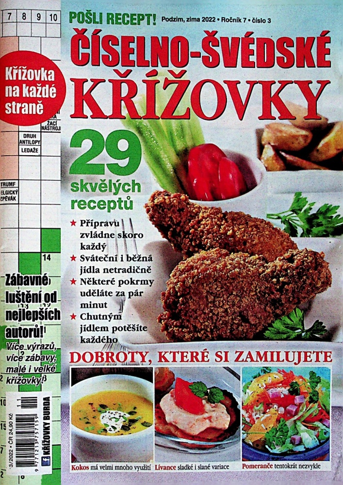 Číselno-švédské křížovky Poš.r (3/22)