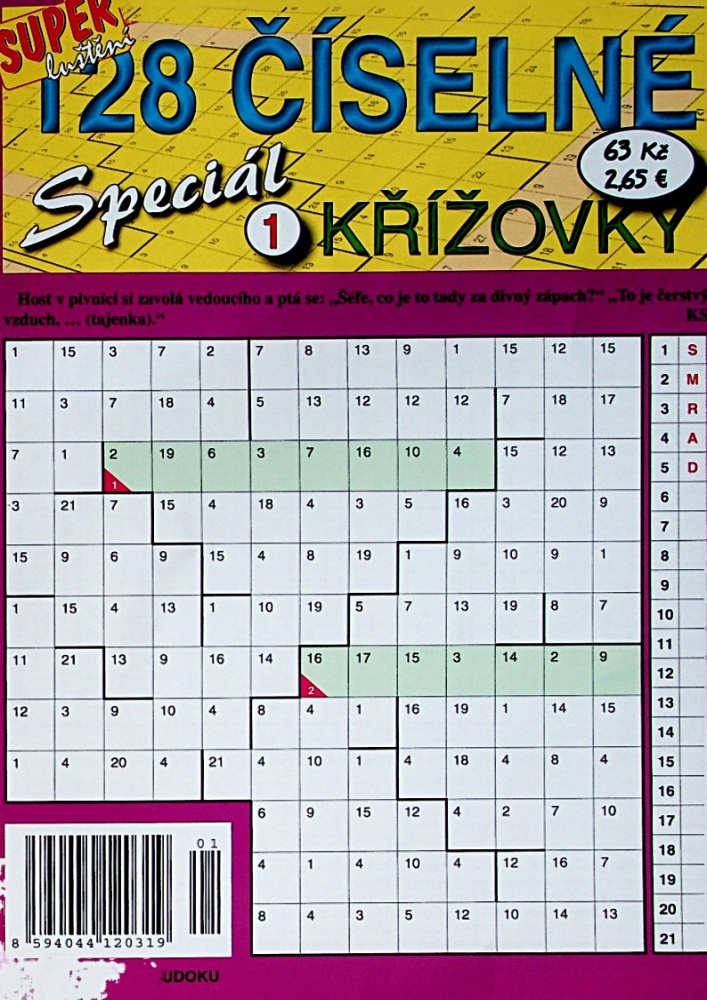Sup.lus.128 číselné křížovky (1/23)