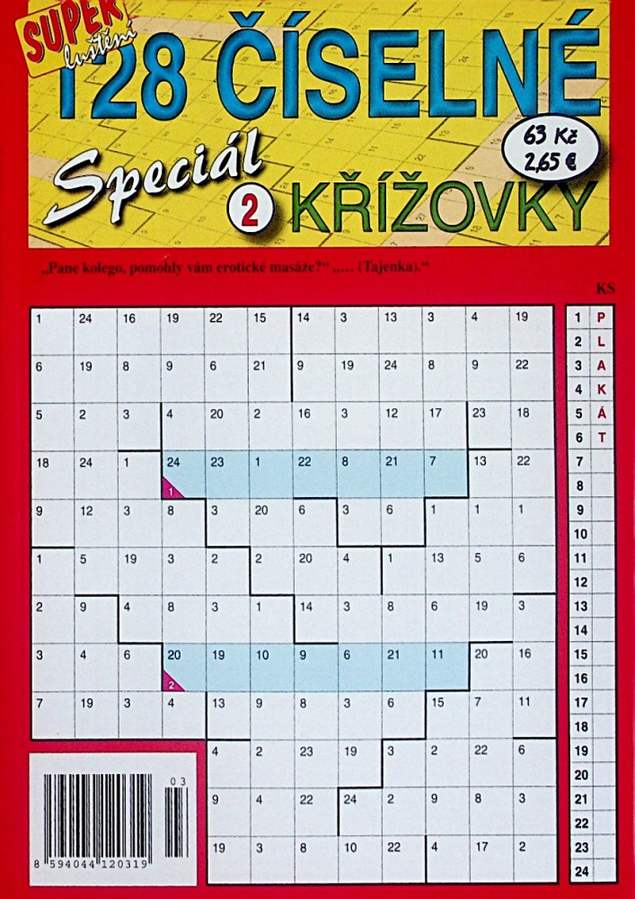 Sup.lus.128 číselné křížovky