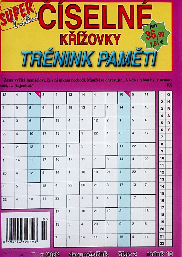 Číselne kříž.-Trénink pamět