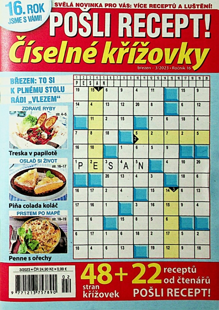 Pošli recept-číselné křížovky (3/23)