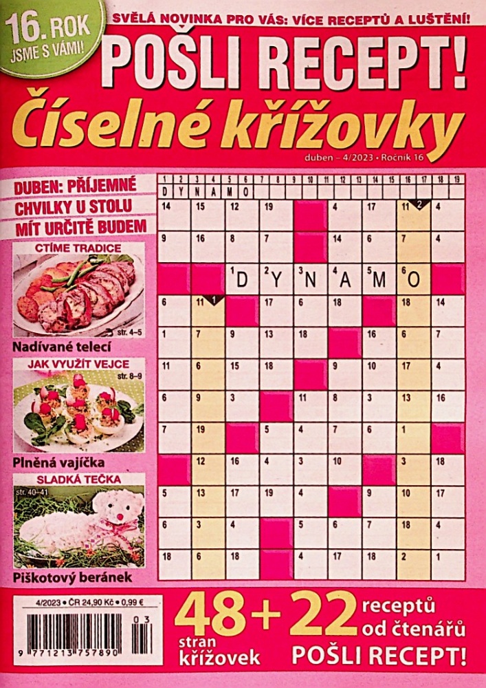 Pošli recept-číselné křížovky (4/23)