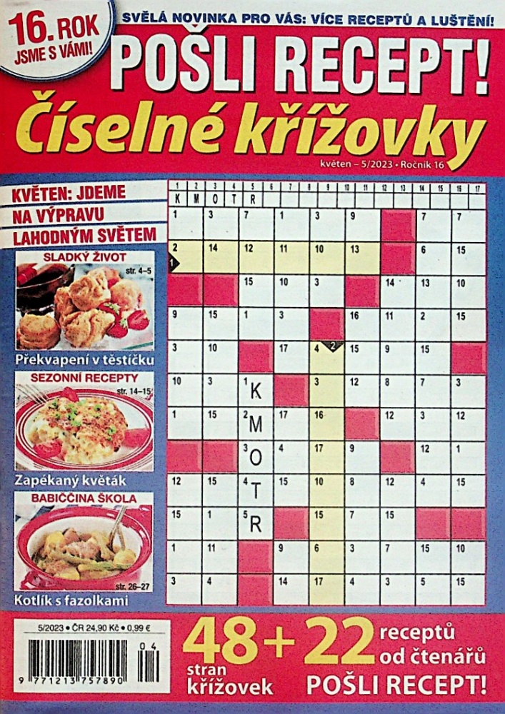 Pošli recept-číselné křížovky